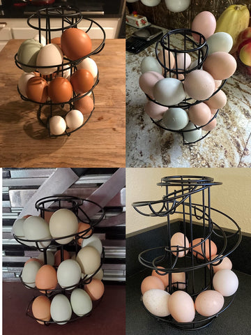 TENINYU Egg Skelter Deluxe black finish adds kitchen elegance