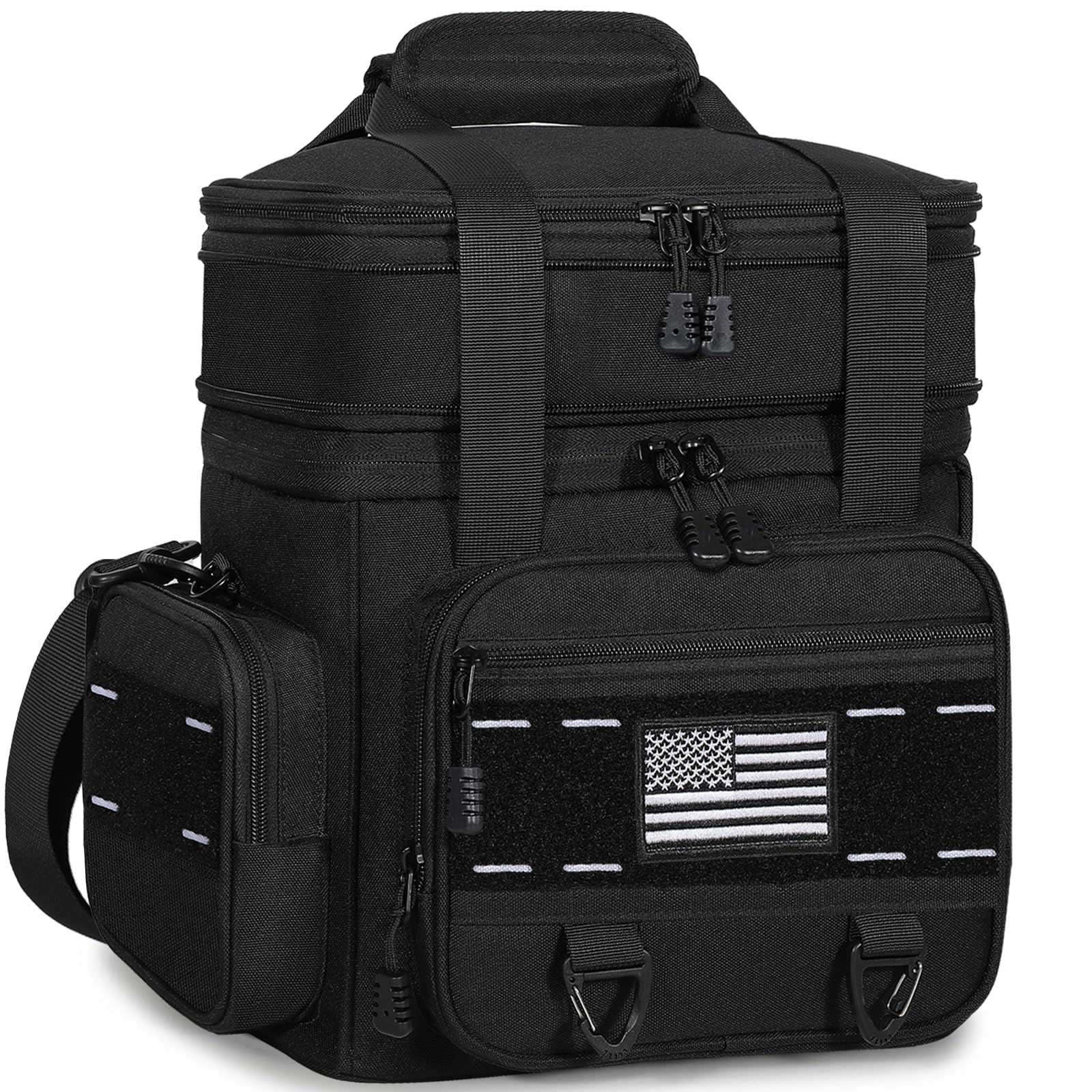 TENKIST Expandable Tactical Lunch Box front view, rugged exterior built for daily outdoor use.
