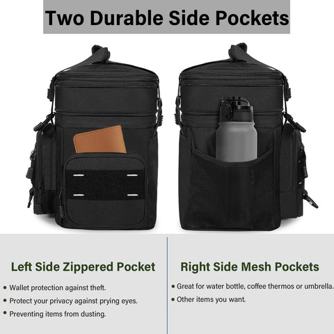 TENKIST lunch box with side pockets for bottles and essentials on the go.