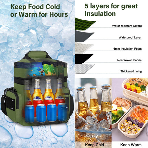 TENKIST lunch box side water bottle pocket keeps beverages accessible.
