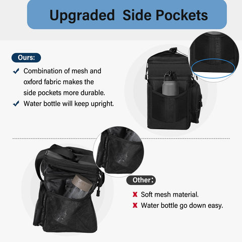TENKIST lunch box cooler features durable Oxford fabric and reinforced structure.