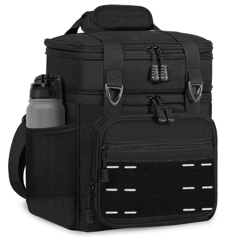 TENKIST lunch box cooler bag front view with tactical patch area for customization.