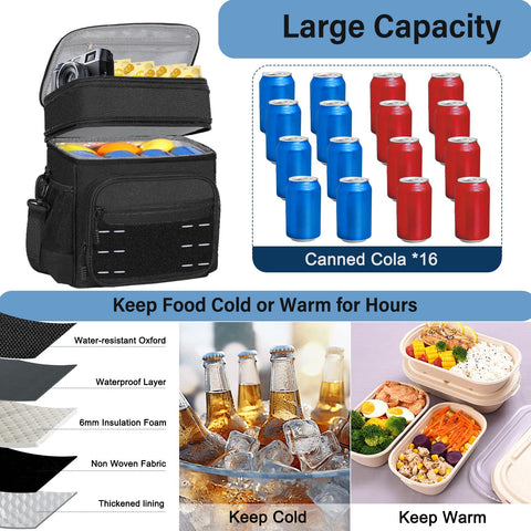 TENKIST lunch cooler's 6mm insulation preserves meals for hours.