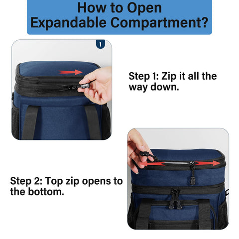 TENKIST adjustable strap and handles provide easy carry when full.