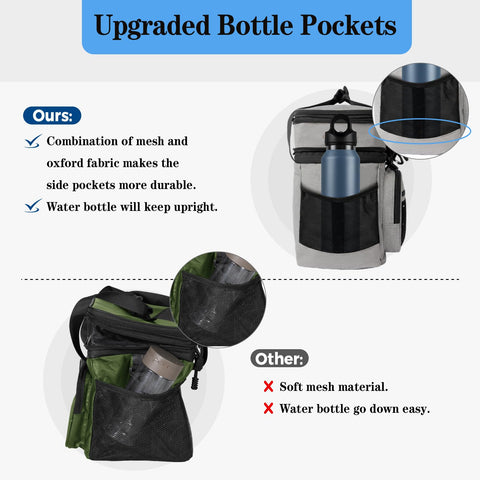 TENKIST lunch box cooler top compartment expandable for dry foods and snacks.