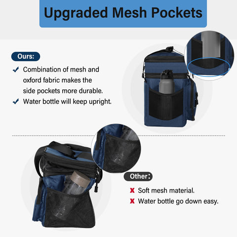 TENKIST lunch box cooler top compartment insulated to keep meals fresh.