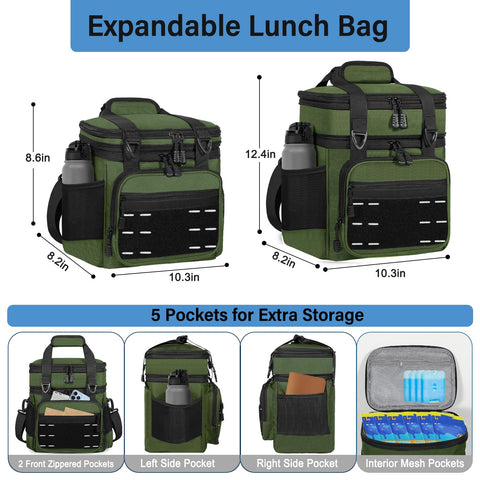 TENKIST lunch box insulated interior preserves temperature for meals and drinks
