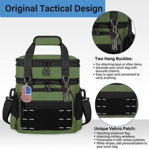 TENKIST lunch box side patches show customization options for personal style