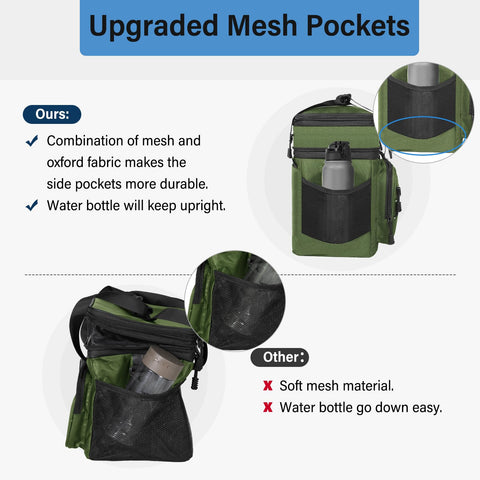 TENKIST lunch box top compartment open reveals expandable space for dry foods