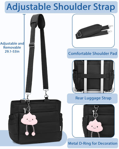 TENKIST Lunch Box Tote Bag with five pockets keeps utensils organized