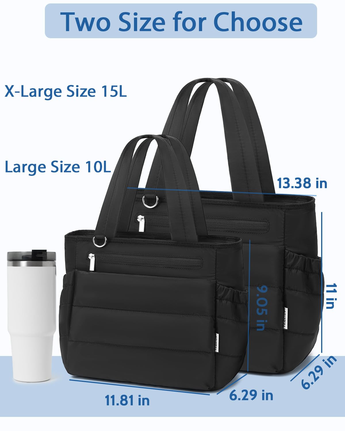TENKIST Lunch Box Tote Bag insulated lining maintains meal temperature on the go