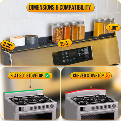 TEO stove top shelf dishwasher safe for easy cleanup