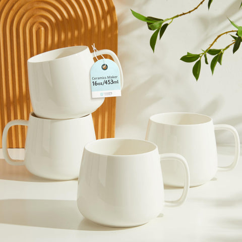 Teocera 16oz mug stackable design for compact kitchen storage