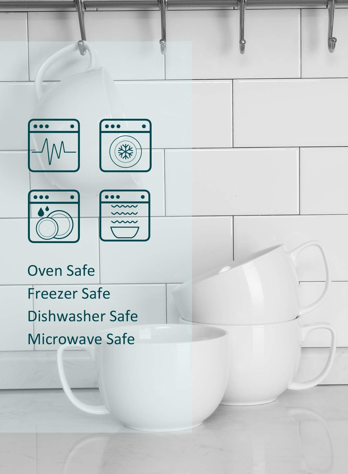 Teocera dishwasher-safe mug simplifies cleanup after meals and beverages.