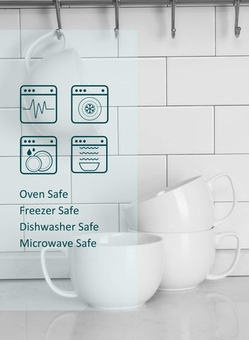 Teocera dishwasher-safe mug simplifies cleanup after meals and beverages.