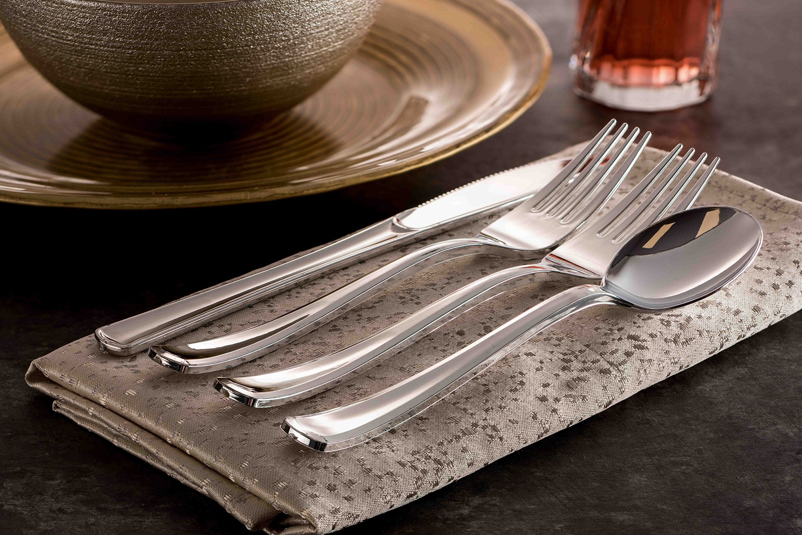 Tepco Settings heavy-duty disposable flatware, reliable for busy events and cleanup.