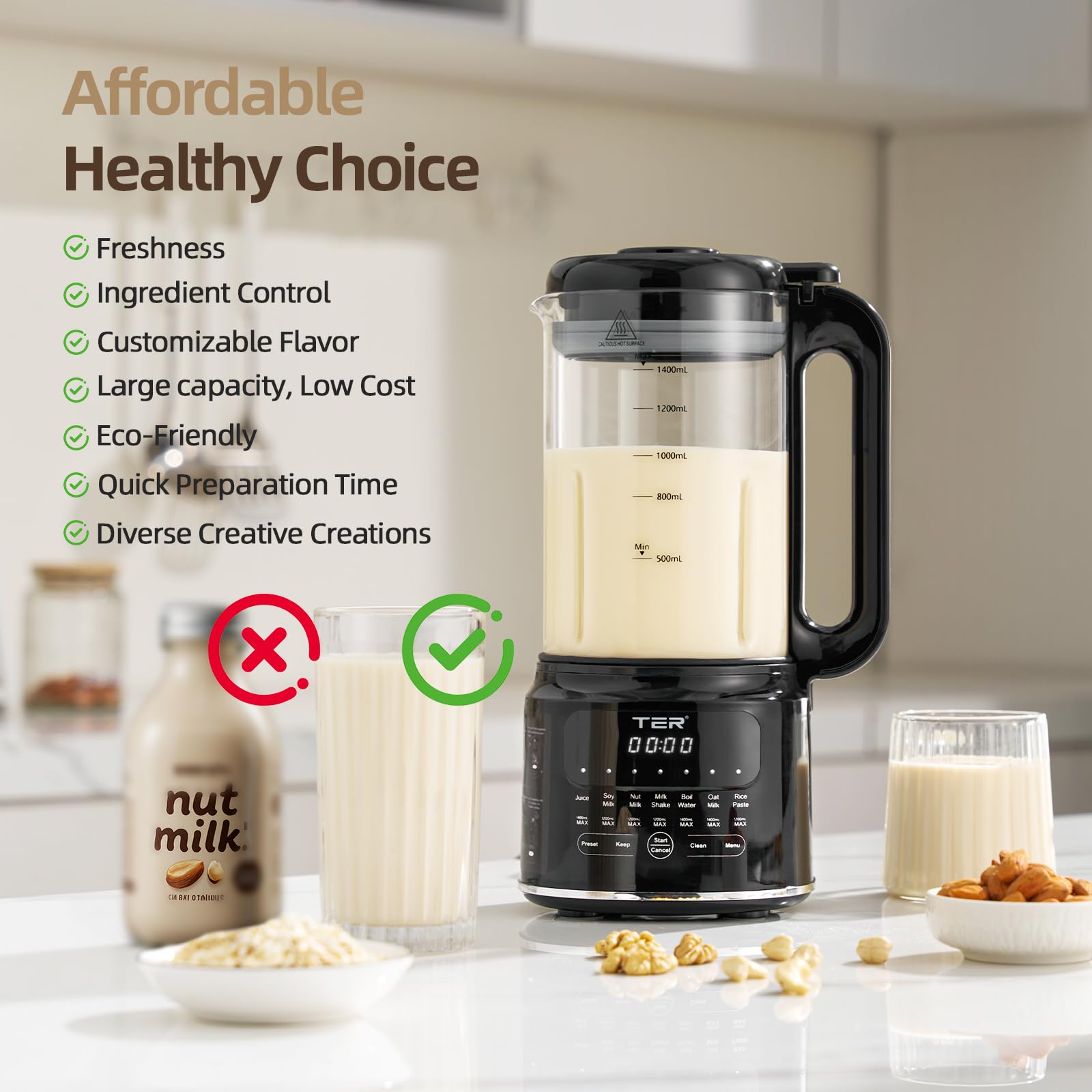 TER seven accessories included for versatile at-home beverage making