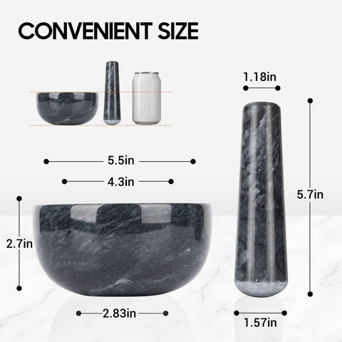 Tera marble mortar interior texture highlights grip during grinding