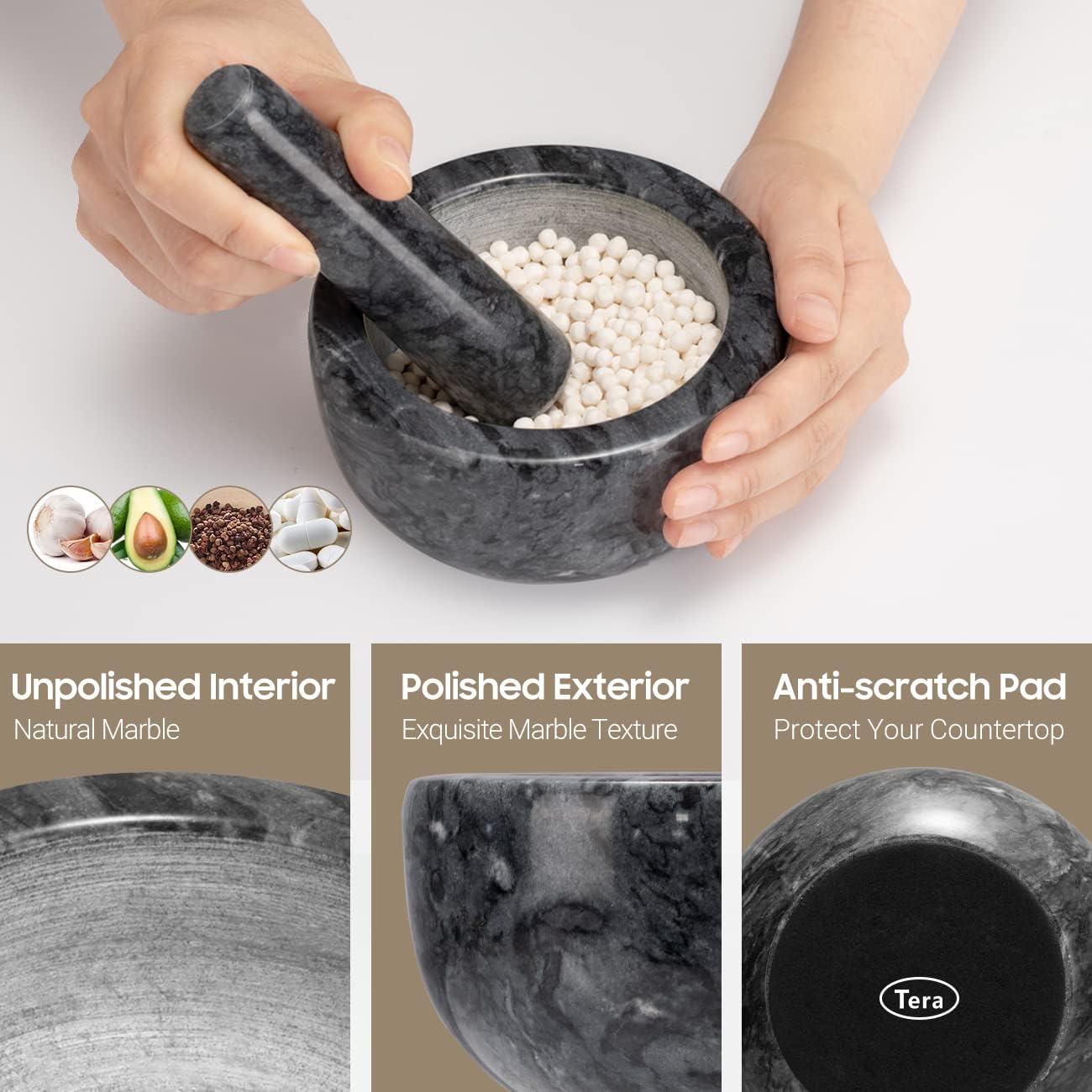 Tera large mortar 5.5in diameter for bigger batches
