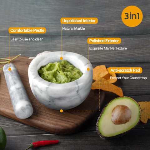 Tera mortar and pestle set ready to infuse flavors in spices.