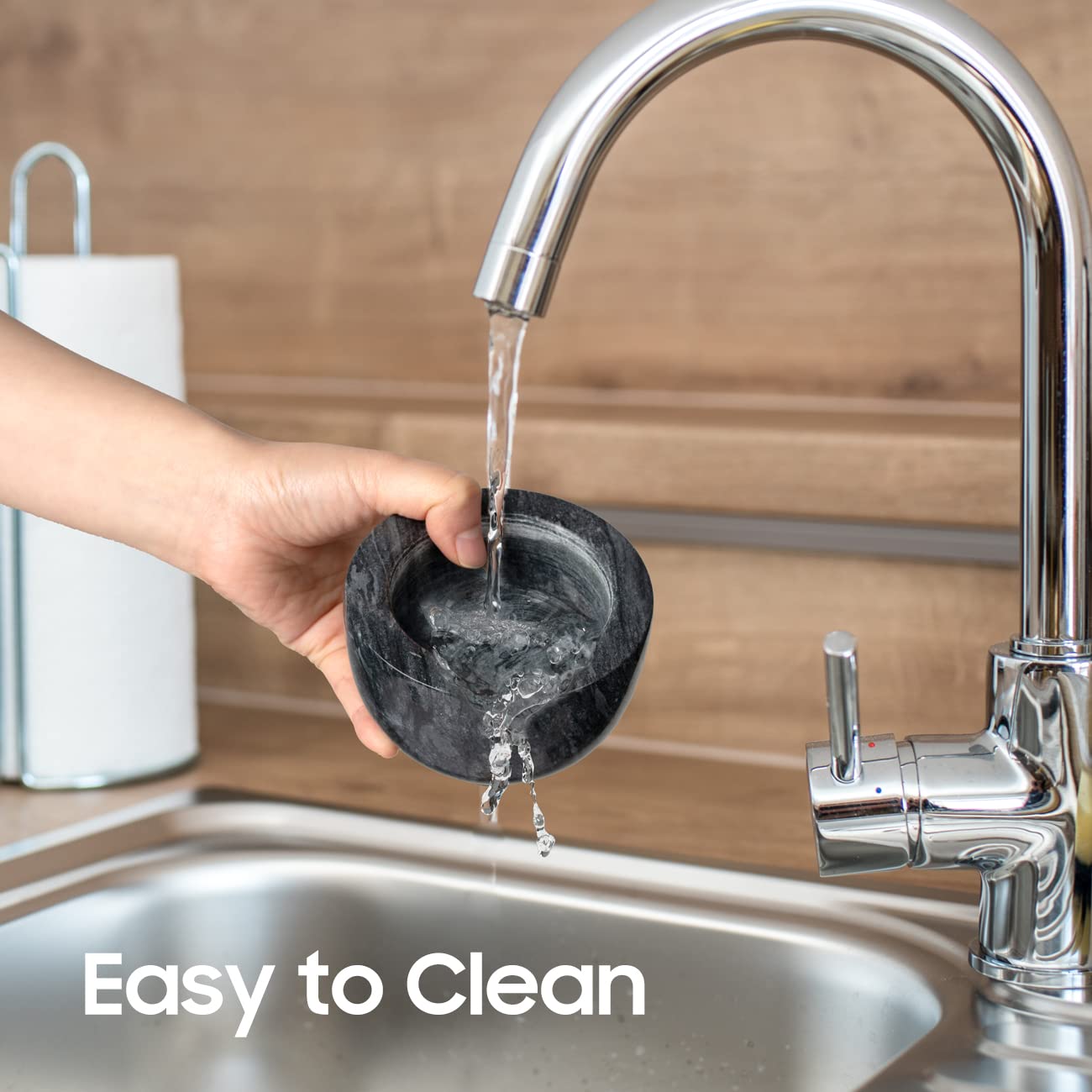 Tera pestle with long grip for efficient, comfortable grinding.