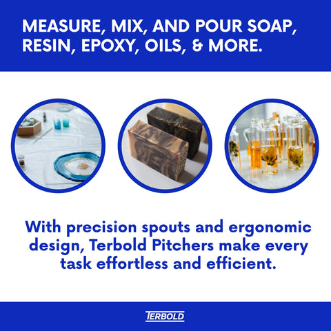 Terbold 5L durable plastic pitcher resists impact and temperature changes.