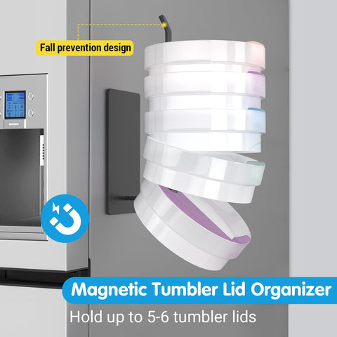 Terficer fridge wall-mount organizer boosts kitchen storage without clutter.