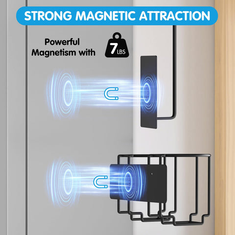 Terficer Stanley cup holder magnet on refrigerator preserves counter space and easy access.