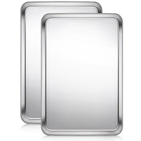 Terlulu baking sheet set outer view highlighting durable stainless steel for everyday baking.