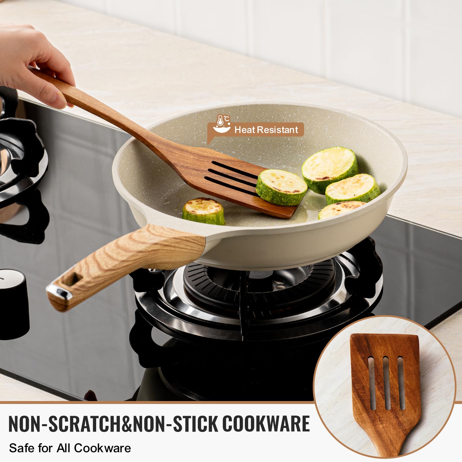 Terlulu teak seasoning spoon, precise stirring and seasoning