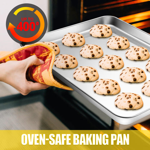 Terlulu stainless steel bakeware no coating reduces chemical concerns and promotes long-lasting performance