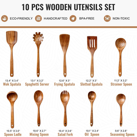 Terlulu teak wok spatula, sturdy paddle for high-heat sautéing