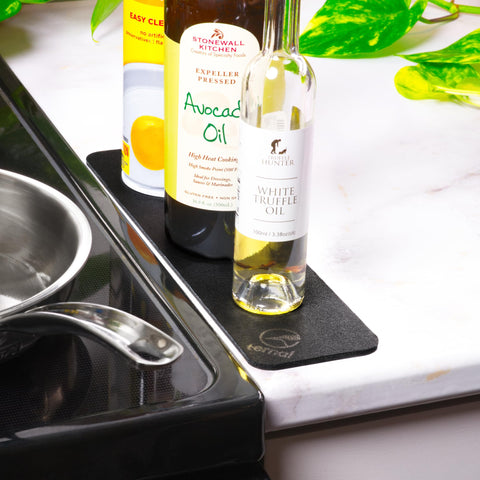 Ternal DripGuards guards oil and syrup racks from spills.