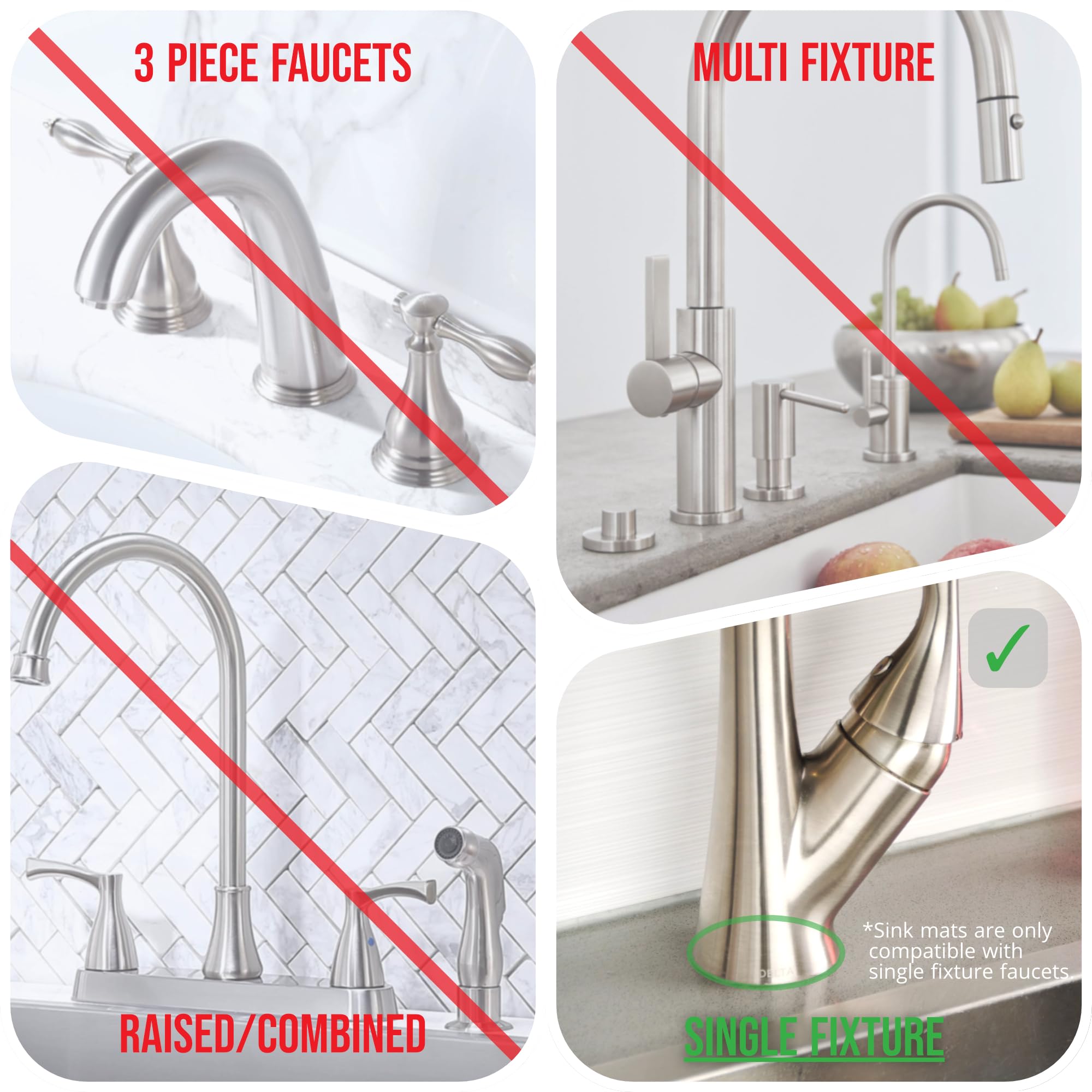 Ternal Sinkmat Absorbent microfiber finish dries quickly after use