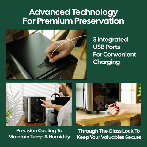 Terpkooler Essential Cooler locking system secures cosmetics and skincare essentials.