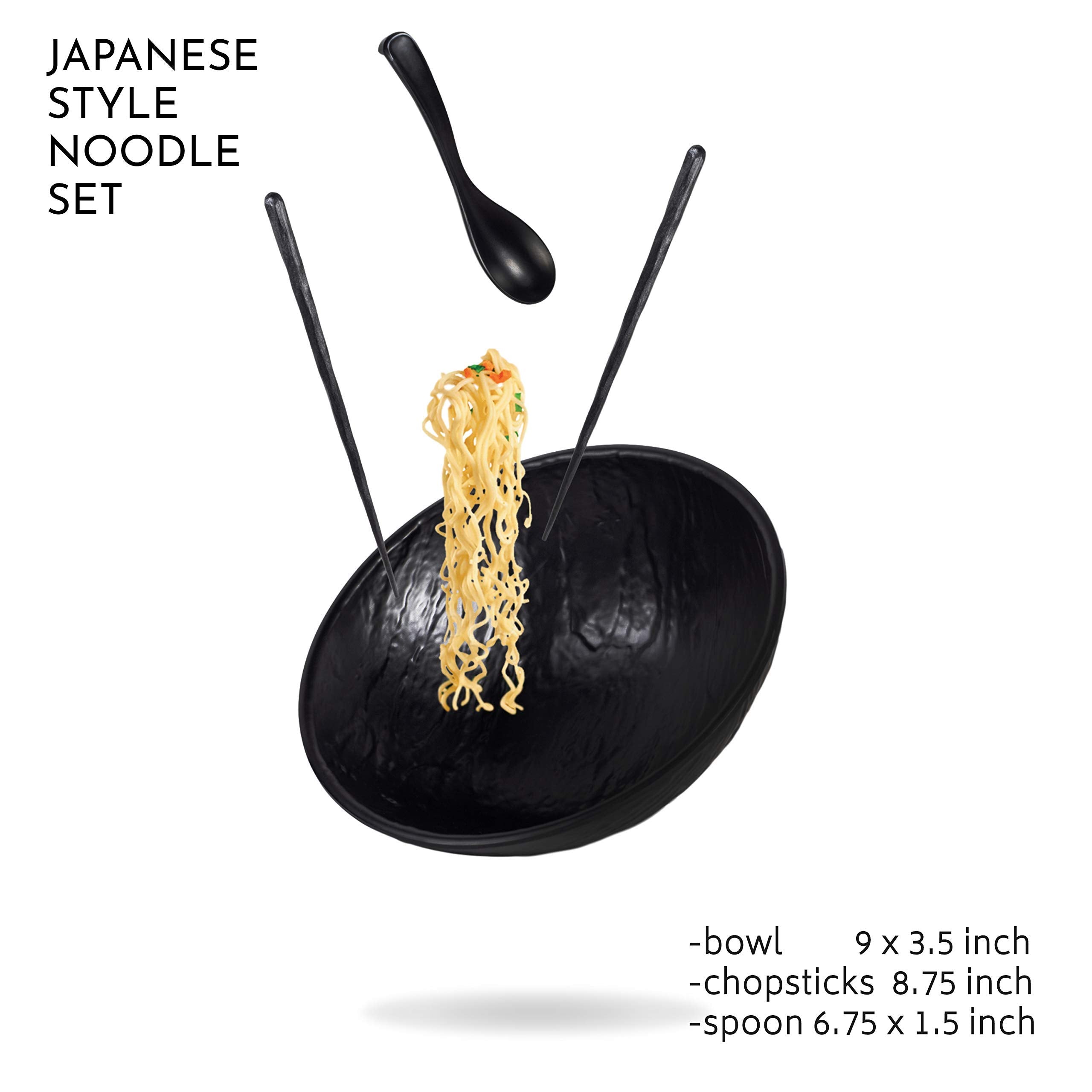 Terra Home slate-style ramen bowl adds modern presentation.