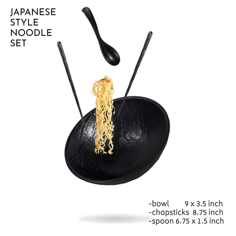 Terra Home slate-style ramen bowl adds modern presentation.