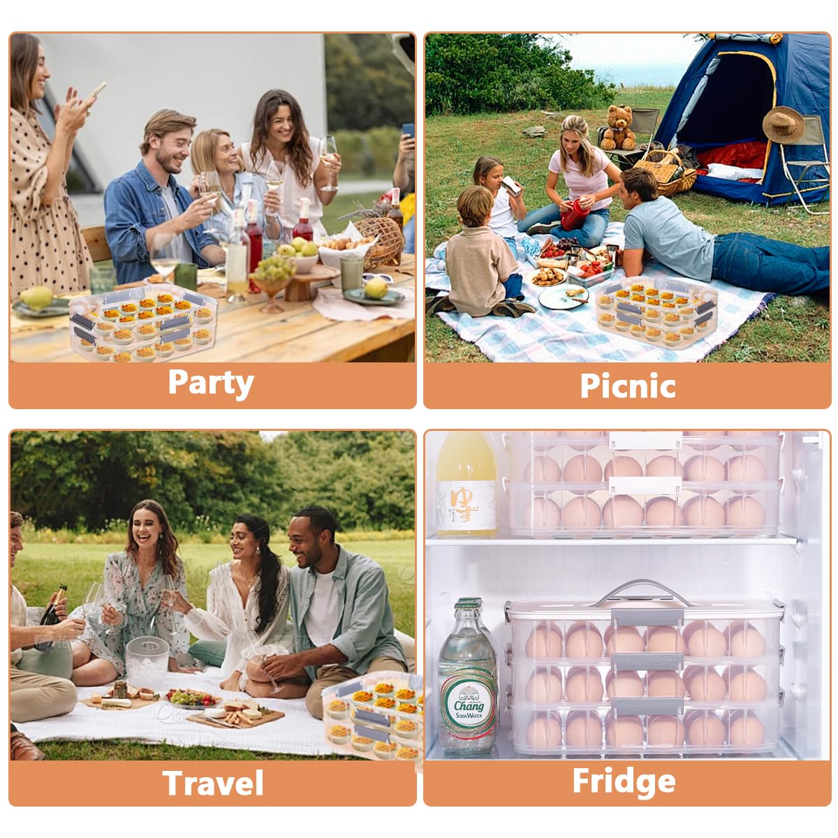 Terukir multipurpose-egg-tray-for-strawberries-desserts versatile travel use