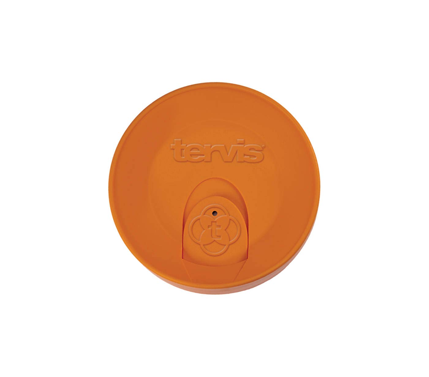 Tervis travel lid red keeps beverages covered while commuting.