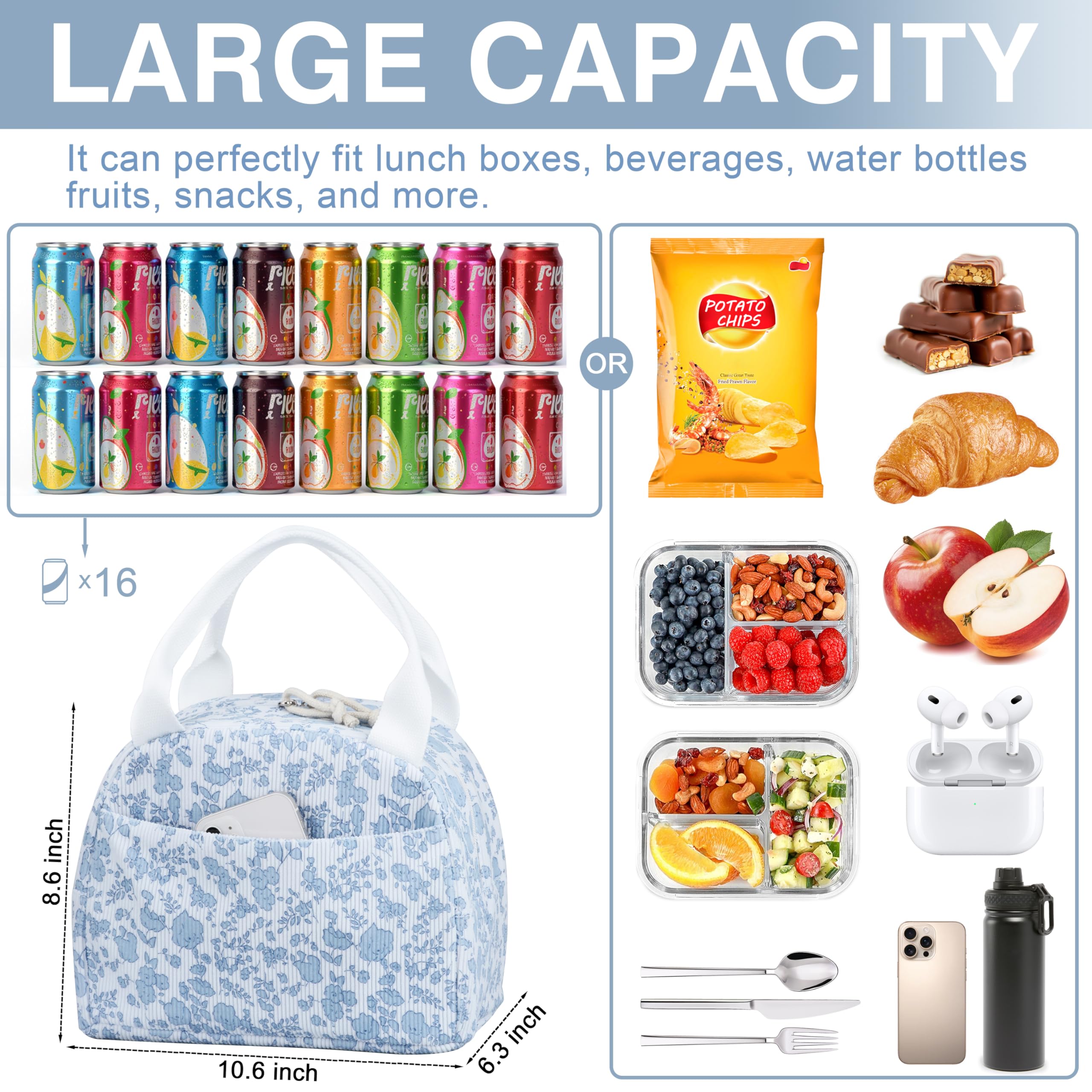 TESAFNG insulated lining preserves meal temperature during commutes.