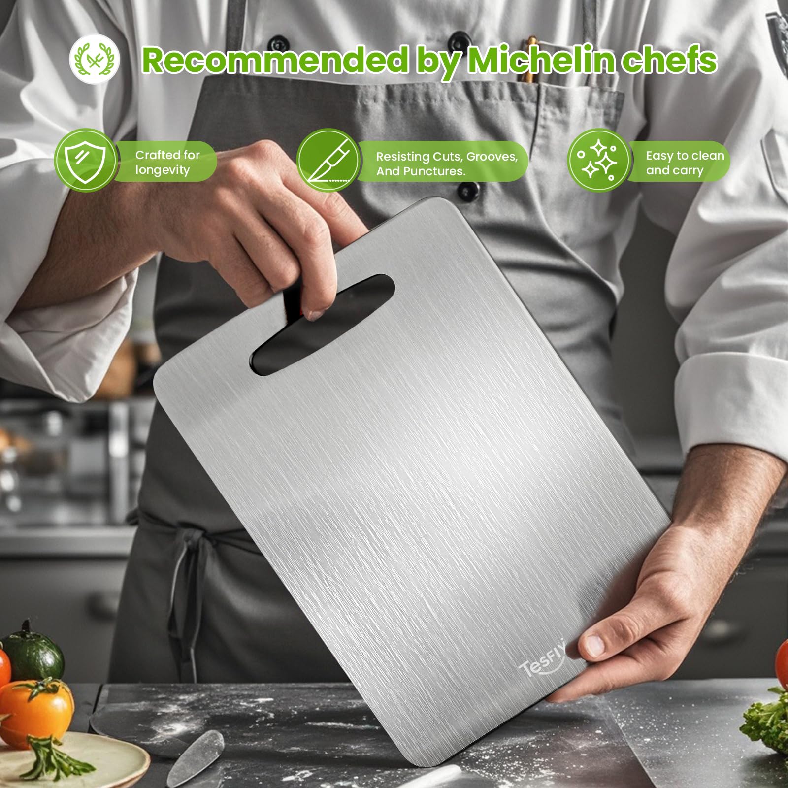 TESFLY Titanium Cutting Board gift-ready box packaging for special occasions