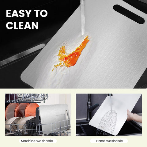 TESFLY titanium cutting board rapid thawing capability for quick prep.