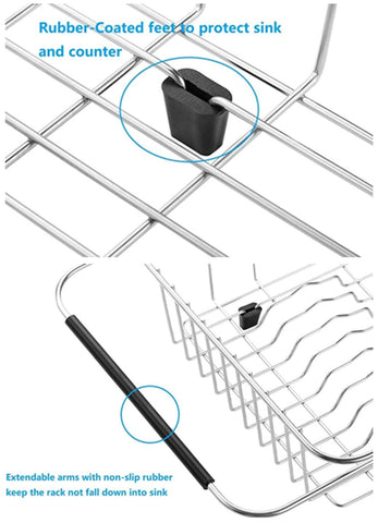 TESOT rustproof kitchen rack, helps organize and dry dishes.