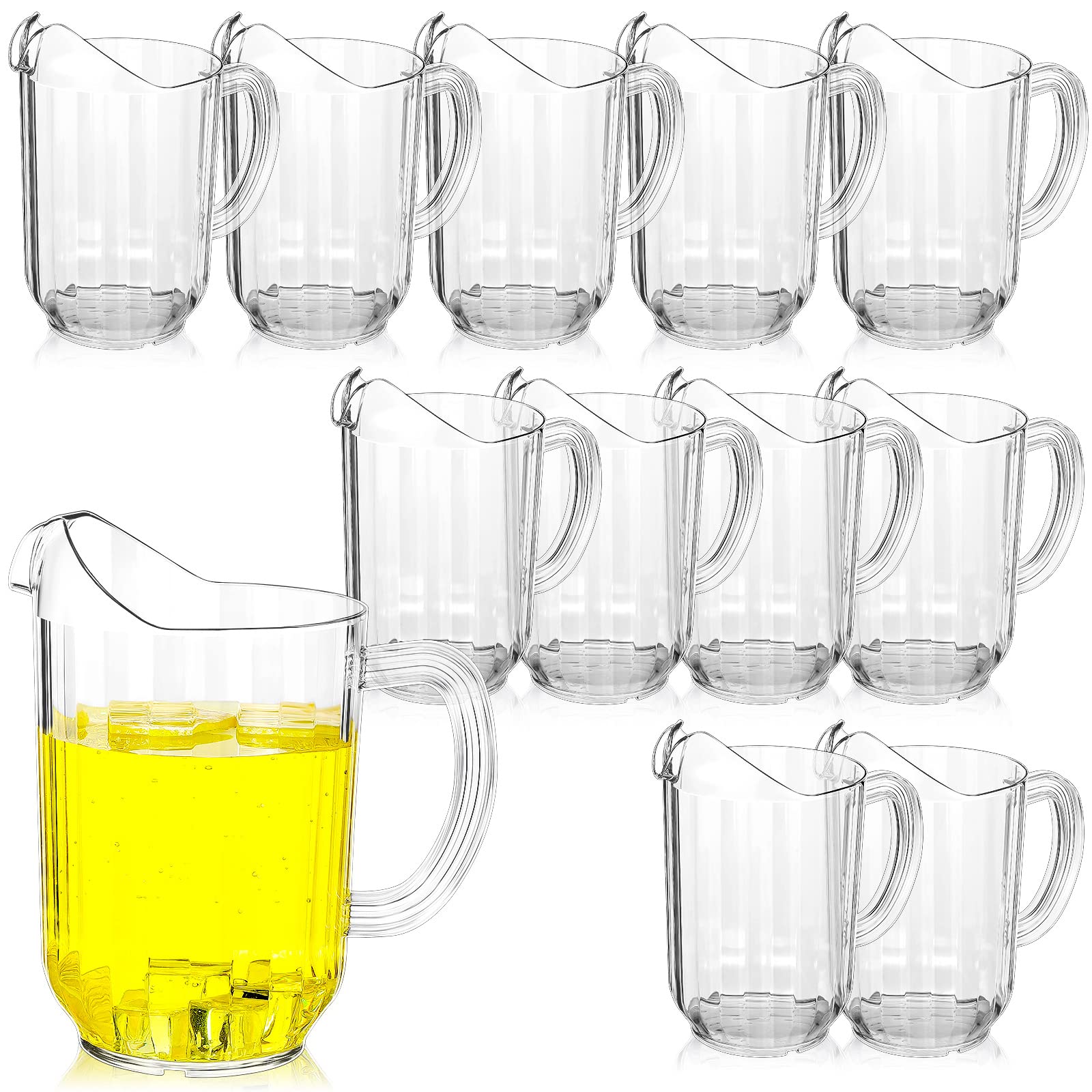 Tessco for you 12-pack 60 oz clear pitchers ideal for party beverages