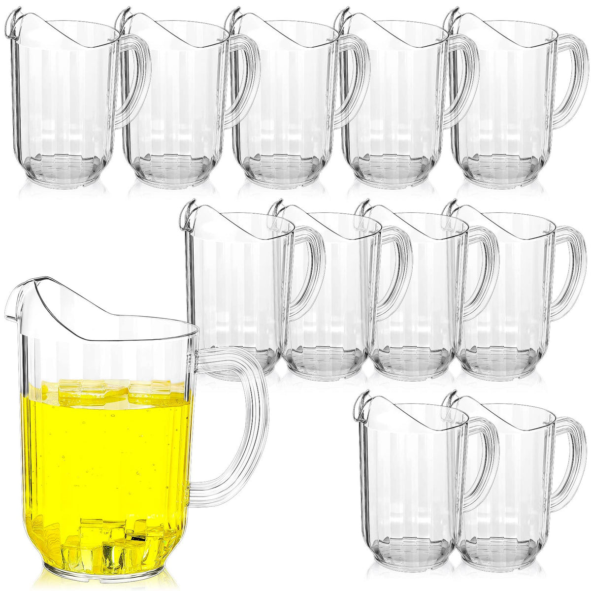 Tessco for you 12-pack 60 oz clear pitchers ideal for party beverages