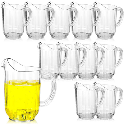 Tessco for you 12-pack 60 oz clear pitchers ideal for party beverages