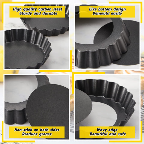 Tessco for you carbon steel bakeware with fluted edge design for stylish baking.