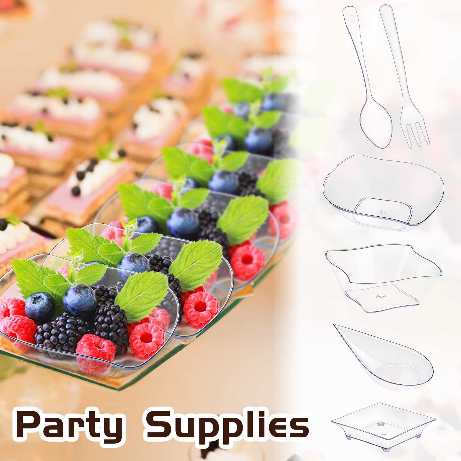 Tessco for you clear dessert plates style C elevate dessert presentation