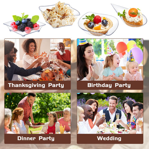 Tessco for you clear dessert plates style D versatile for party desserts