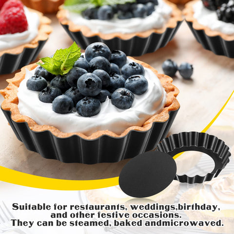 Tessco for you easy release removable-bottom pastry pans for desserts.